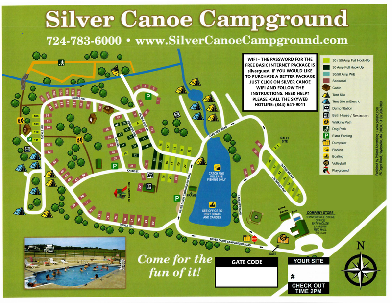 Campground Map & Rules - Silver Canoe Campground (724)783-6000